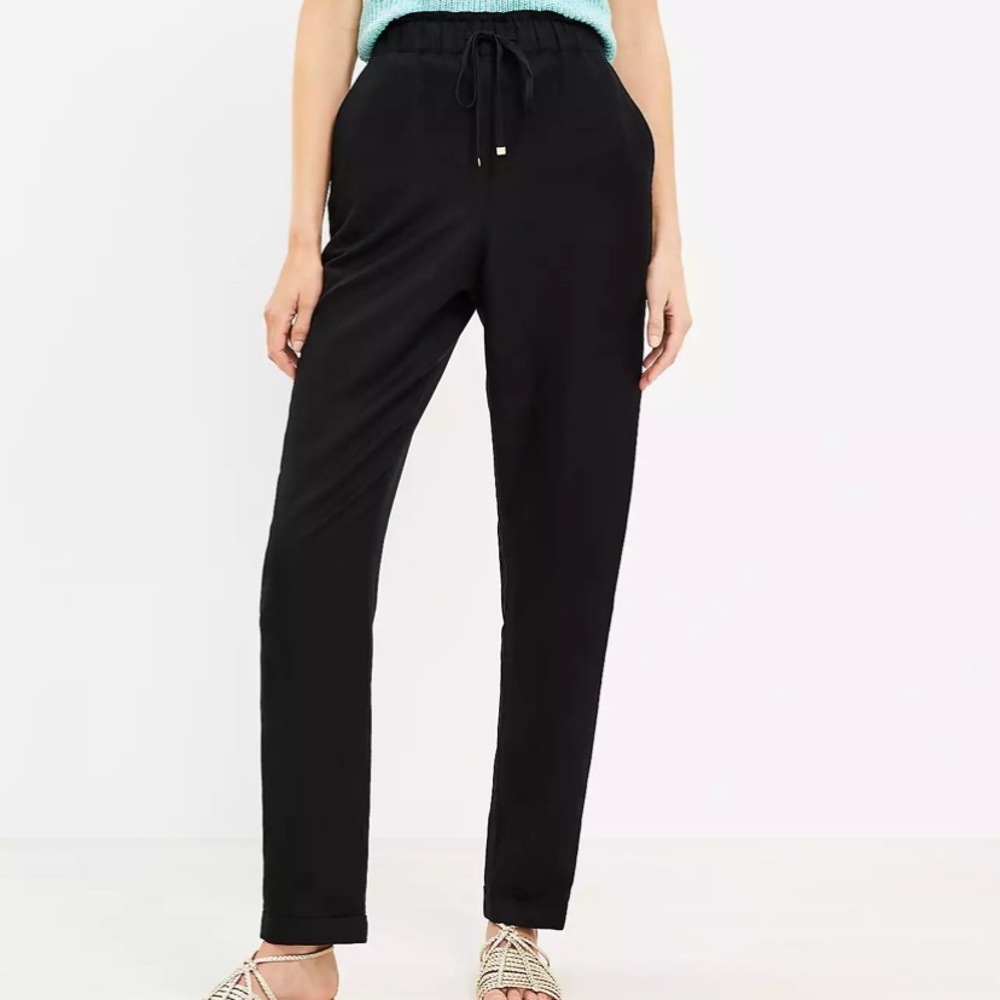 NWT Loft Emory Taper Pants in Linen Blend